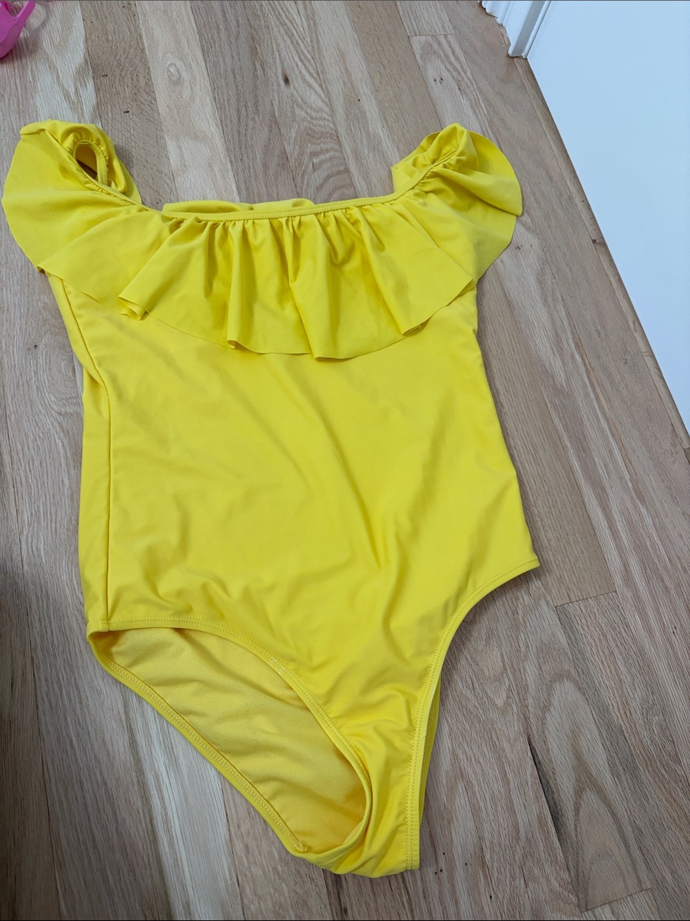kenzie Bright Yellow Ruffle One-Piece Swimsuit